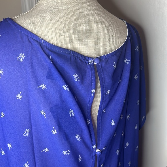 💙Torrid Cobalt Blue Button Down Open Back Plus Sz 1Xl NWT - Picture 6 of 9